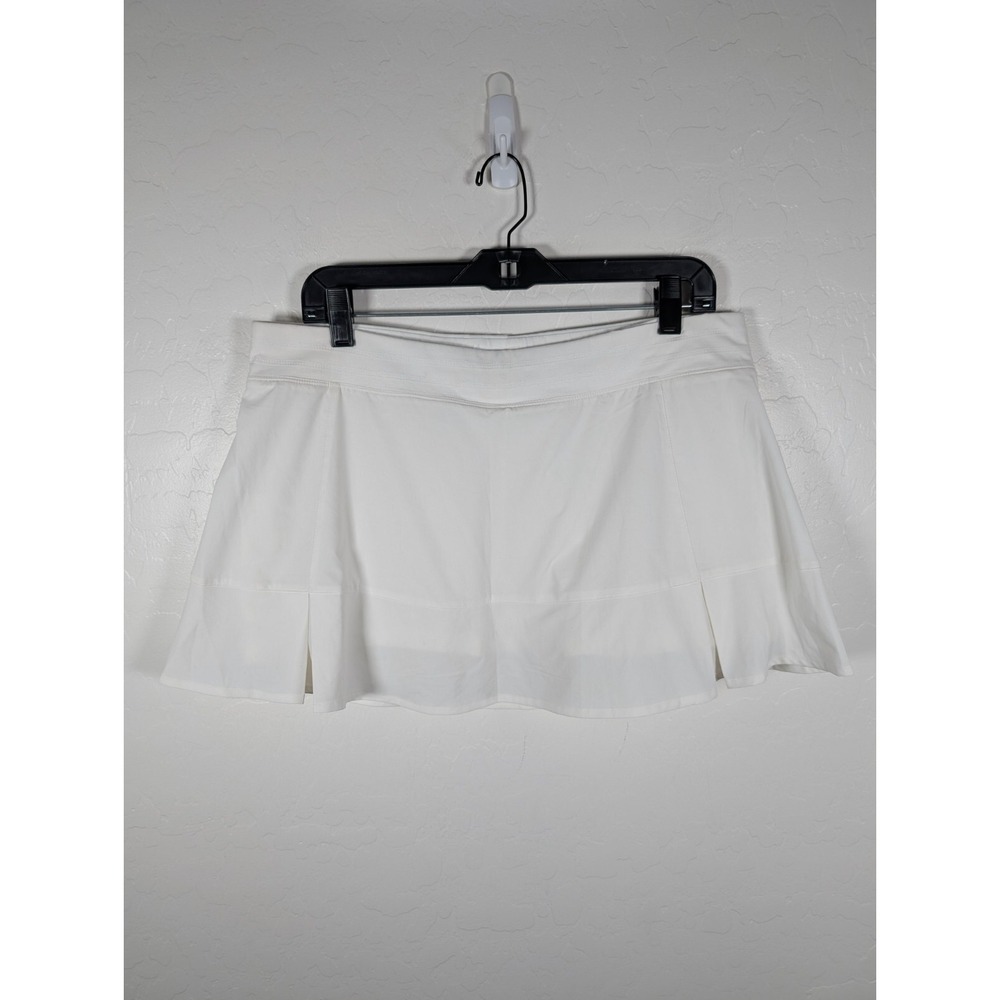 tasc Performance Skort Women's Size Large Lined White Tennis Golf Skirt Pockets